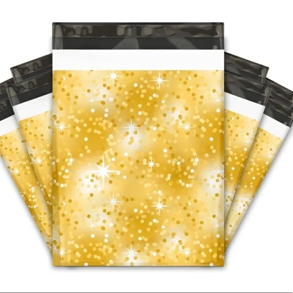 Poly Mailers MIX 35 pieces size 10x13 14.5x19 insert cards plus stickers